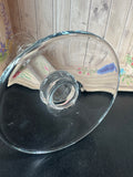 Holmegaard Danish Blue Tint Michael Bang Signed Jupiter Candlestick (E)