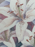 Original Watercolor of Lilies; Signed Calkins