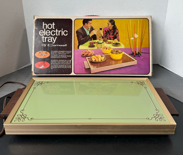 Cornwall Hot Electric Tray in Avocado Green in Box (WORKS)