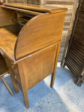 Vintage Wooden Child’s Roll Top Desk with Chair