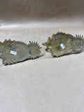 Pair Of Brass Pineapple Wall Candle Sconces