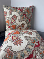 Pair of World Market Style Bohemian Feather Throw Pillows