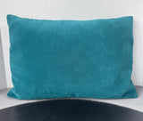 Teal Rectangular Feather Throw Pillow