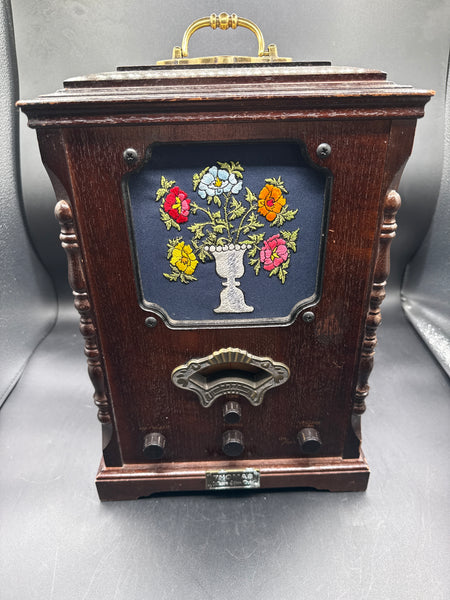 Thomas Radio Cassette Player With Embroidered Flowers WORKS