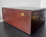 Reed & Barton Cherry Wooden Flatware Storage Chest with Drawer and Tarnish-Free Interior
