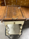 Two Tone Drop Side Tea Cart with Removable Tray