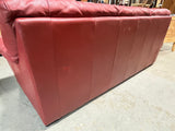 Natuzzi Leather Sofa, deep red tone