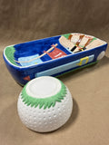 Ceramic Golfing Chip And Dip Tray And Bowl