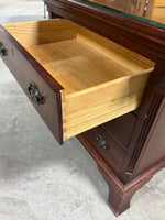 Three Drawer Night Stand with Protective Glass