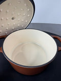 Brown Smith & Clark Ironworks 3 Qt Enameled Cast Iron Dutch Oven