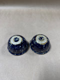Pair Of Bennington Pottery Butter Crocks With Candle Wax - Candles Appear Unused (A1)