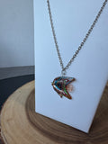 Colorful Blown Glass Fish Pendant Necklace