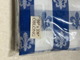 Home Design Oblong "Fleur de Lis" Fabric Table Cloth, Appears New, 59"x108"