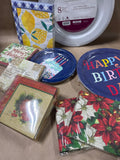 Assorted Paper Plate And Napkins Lot