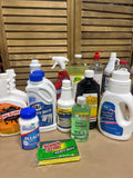 Lot of Household Cleaners - THESE ARE PREOWNED. MOST ARE 1/2 FULL TO FULL (C)