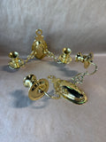 Pair Of Brass Candle Wall Sconces
