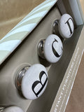 ABCD Letter Door Knobs - Appears Unused