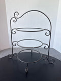 Wrought Iron 3-Tier Plate Holder