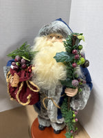 Santa Clause Statue With Blue Jacket