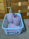 Pink Wamsutta Ceramic Bath Accessories, 3 pc