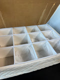 5-Piece Lenox White Herringbone Quilted China Storage Containers