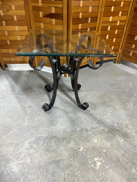 Metal & Glass Side Table
