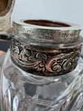 (A) Tiffany & Co Crystal Decanter with Sterling Silver Lid & Glass Stopper