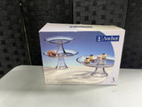 Anchor Hocking 3 Piece Tiered Cake Plate Set