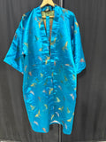 Oriental Blue Silk Butterfly Robe - One Size Fits All