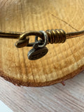 Elephant Bronze Tone Wire Bangle Bracelet