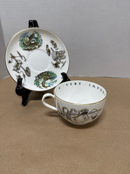 Royal Worcester Fisherman Tea Cup And Saucer