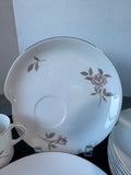 16-Piece Japan Paula Pink Floral Fine China Set
