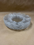 Set Of 6 Glass Desert Plates