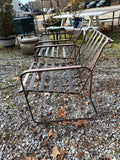 Brown Metal Outdoor Chairs w/Cushions