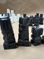 Aztec Style Marble Chess Pieces — 32 Pieces