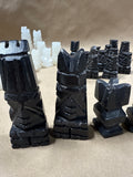 Aztec Style Marble Chess Pieces — 32 Pieces