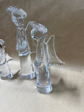 Set Of 3 Lead Crystal Christmas Angels