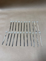 Lot Of 23 Clear Glass Seashell Stirrers