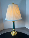 Green & Brass Candlestick Table Lamp (WORKS)