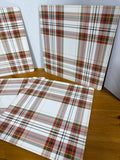 Fall Plaid Cork Back Placemats - Set Of 4 (E)