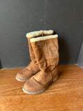 Brown Suede Fur Lined Boots, Ladies Size 7.5 (A)
