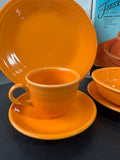 (G) Homer Laughlin Fiestaware 5-Piece Tangerine Place Setting in Box