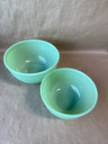 Nesting Jadeite Fire King Bowls - Pair