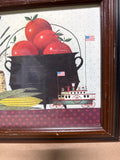 Primitive Country Kitchen Folk Art Patriotic Print