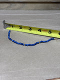 Blue Beaded Bracelet with 14K Gold Clasp & Accent Beads