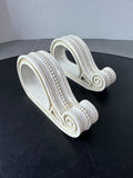 Pair of Shabby Chic Decorative Curtain Rod Holders or Wall Brackets