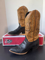 Pair of Justin Calf Leather Cowboy Boots in Box - Size MENS 10