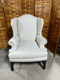 B- Sherrill Off White Wing Back Chair