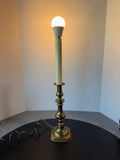 Brass Vintage Candlestick Lamp (WORKS)