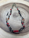 Chico’s Layered Wire Necklace with Floating Beads